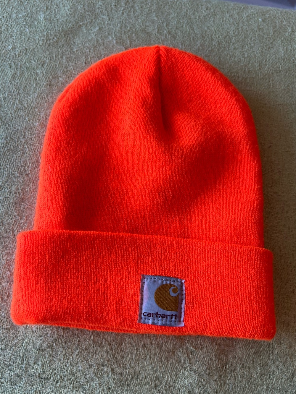 Carhartt Bright Orange Cuffed Beanie